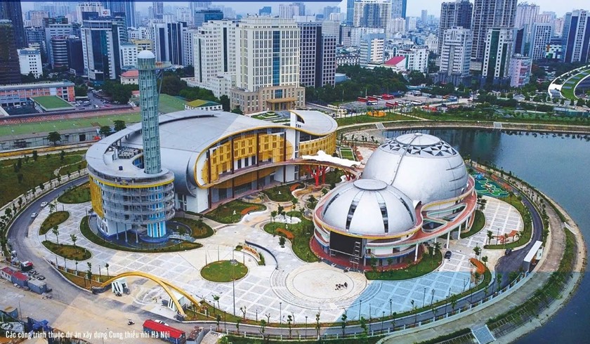 Hình dáng Cung thiếu nhi hơn 1.300 tỷ đồng của Hà Nội sau hai năm thi công